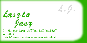 laszlo jasz business card